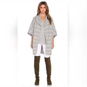 Free People Wool Blend Blanket Poncho Coat Size Medium